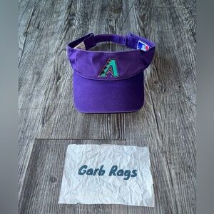 Diamondbacks Visor - MLB Arizona DBacks Embroidered Purple Men's Hat - Vintage